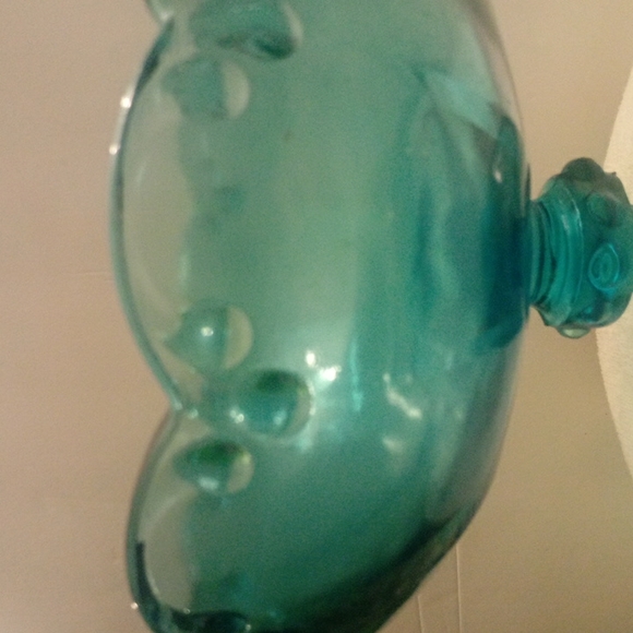 Blue pressed glass dish - Picture 3 of 5